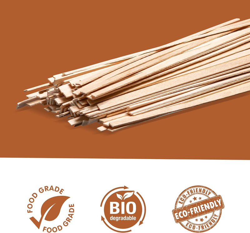 Prestee Wooden Coffee Stirrer, 1000 Disposable Coffee Stir Sticks, 5.5" Wooden Stir Sticks for Coffee & Cocktails, Wooden Beverage Mixer with Smooth Ends, Swizzle Drink Sticks, Coffee Bar Accessories