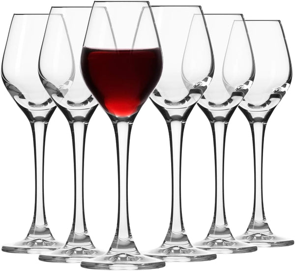 KROSNO Liquor Glasses | Set of 6 | 2.03 oz | Splendour Collection | Ideal for Home, Restaurant, Events & Parties | Dishwasher Safe | Gift Idea | Made in Europe