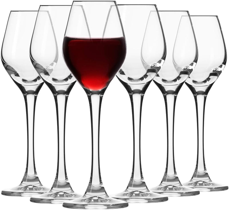 KROSNO Liquor Glasses | Set of 6 | 2.03 oz | Splendour Collection | Ideal for Home, Restaurant, Events & Parties | Dishwasher Safe | Gift Idea | Made in Europe