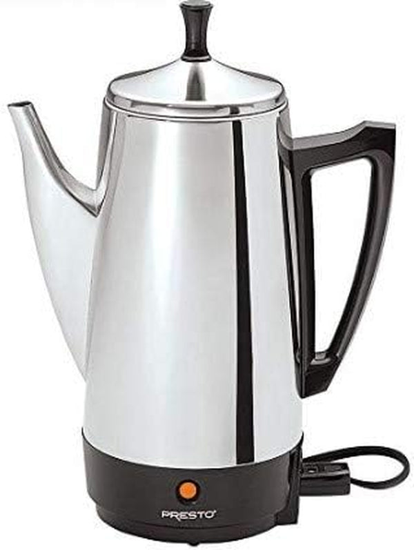 Presto E1PT02811 12 Stainless Steel 02811 Cup Coffee Maker with 1 Year Extended Warranty