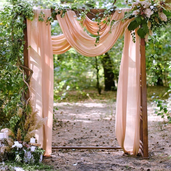 Wedding Arch Draping Fabric Blush Backdrop Curtain 1 Panel Tulle Ceiling Drapes for Weddings and Events