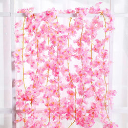 16-Pack Artificial Cherry Blossom Vines for Home Decor