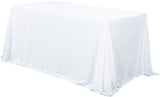 60 X 120-Inch Rectangular Sequin Tablecloth White