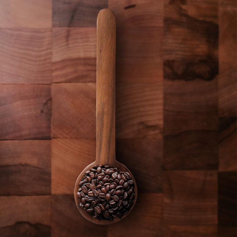 Coffee Scoop For Ground Coffee- Wooden Coffee Spoon In Black Walnut, Measuring For Coffee Beans, Ground Beans Or Tea, 1 Tablespoon/10g Capacity, 2 Pieces (6.69inch/3.94inch)