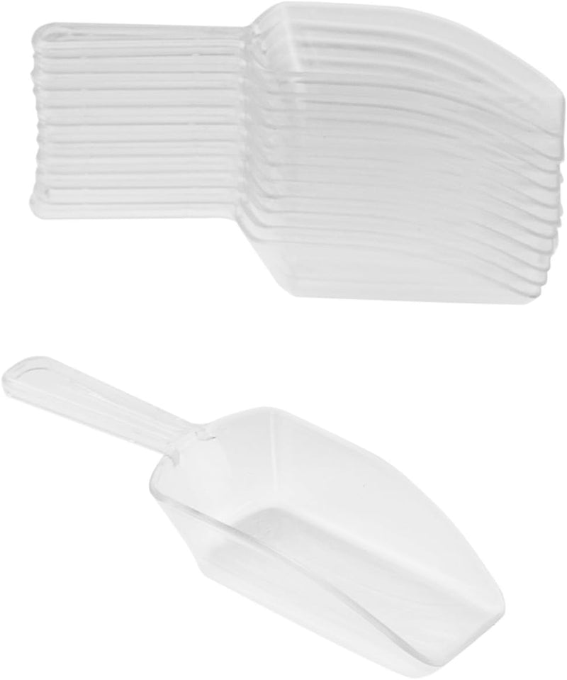 Super Z Outlet 5.5" Mini Acrylic Plastic Kitchen Scoops for Weddings, Candy Dessert Buffet, Ice Cream, Protein Powders, Coffee, Tea (Clear)