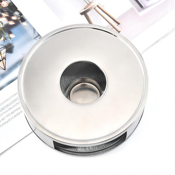 Stainless Steel Teapot Warmer, Tea Light Food Coffee Warmer, 6 Inches Diameter (Candle not Included)