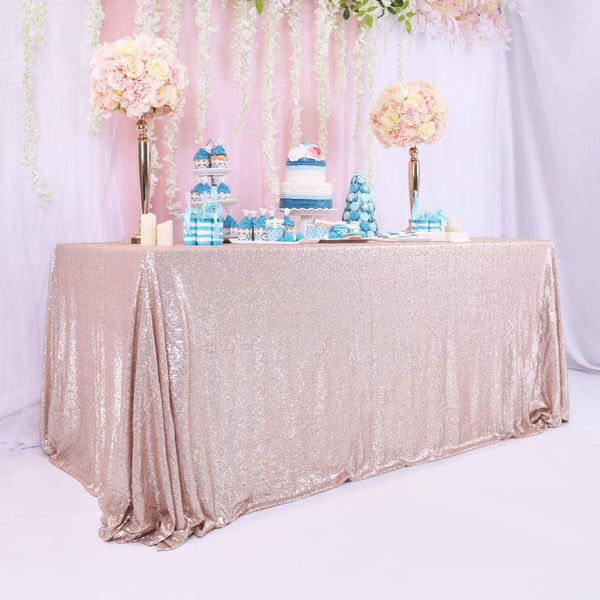 Champagne Sequin Tablecloth - 60 x 102 - TRLYC Brand