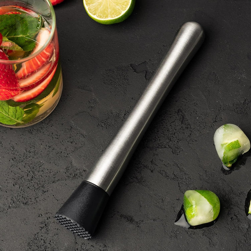 Ortarco 8 Inch Stainless Steel Muddler for Cocktails