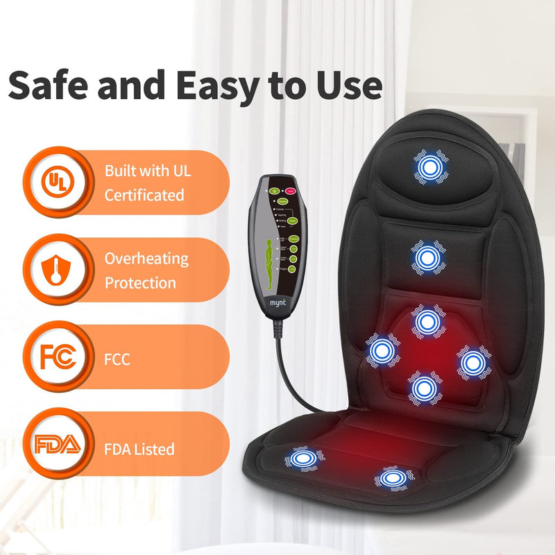 Massage Cushion with Heat Massage Chair Pad, Vibrating Massage Chair Pad for Home Office, Best Christmas Gifts for Family or Friends