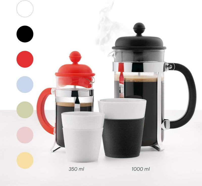 BODUM Caffettiera 3 Cup French Press Coffee Maker, White, 0.35 l, 12 oz