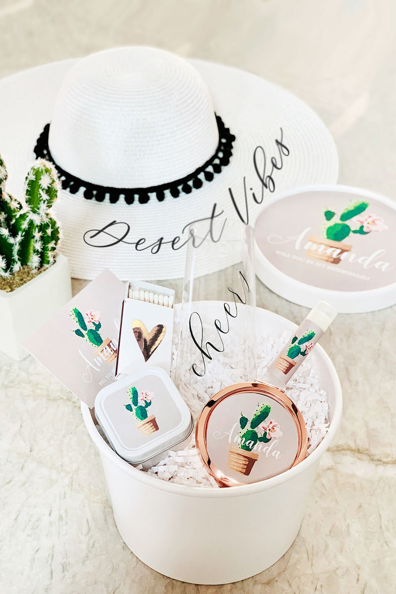 Desert Bridesmaid Proposal Gift - Cactus Bachelorette Party Favors
