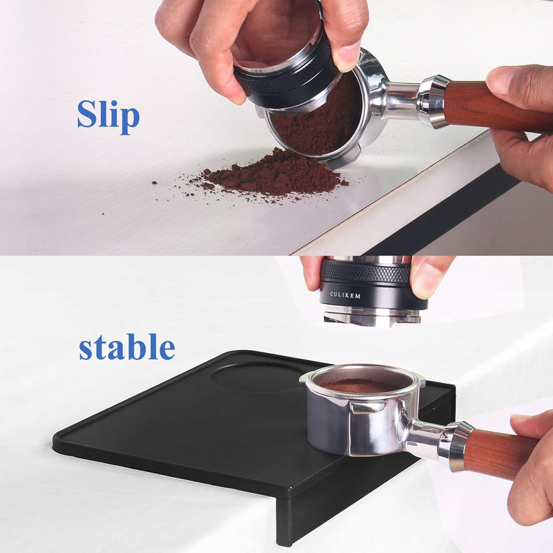 CULIKEM Espresso Tamper Mat Coffee Tamping - Food Safe Silicone Coffee Tamping Mat for Espresso Machine Accessories, Tamp Mat for Barista Tools