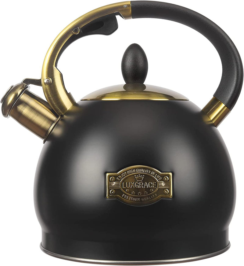 3Quart Whistling Tea Kettle Classic Teapot Stainless Steel Teakettle with Cool Grip for Stovetop