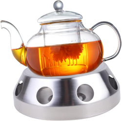 Cabilock Ceramic Heater Ceramic Decor Stainless Steel Tea Kettle Coffee Heater Teapot Warmer Base Candle Teapot Holder Teapot Heater Bottle Warmer Decorate Tea Light Glass Jug Cages