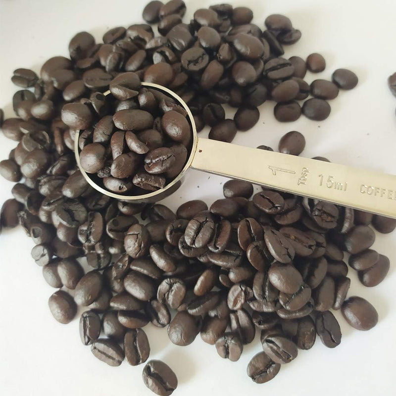 CoaGu Stainless Steel Coffee Scoop: Dual-Measure 1 Tbsp & 2 Tbsp Long Handle Tablespoon for Precise Scooping from Large Coffee Bags or Baking Ingredients