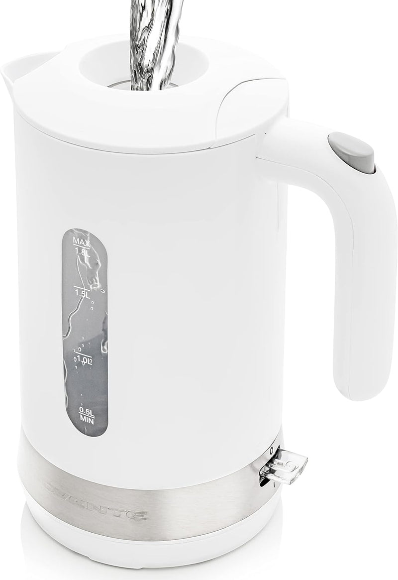 OVENTE Electric Kettle Hot Water Heater 1.7 Liter - BPA Free Fast Boiling Cordless Water Warmer - Auto Shut Off Instant Water Boiler for Coffee & Tea Pot - Red KP72R