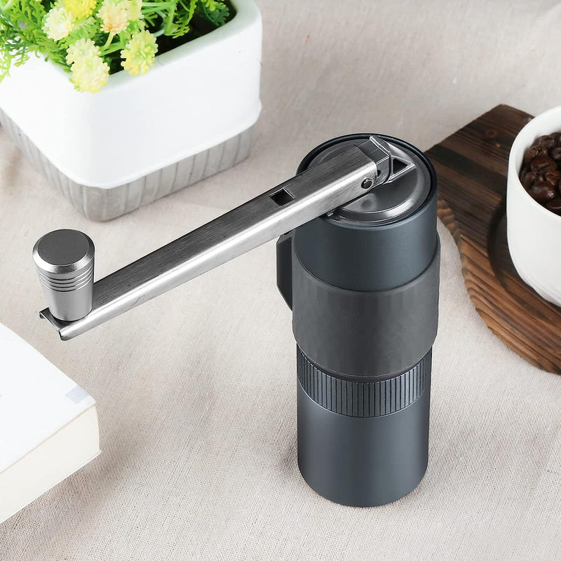 ALOCS Manual Coffee Grinder with Adjustable Setting, Hand Coffee Grinder with CNC Stainless Steel Conical Burr, Portable Manual Coffee Bean Grinder for Home, Office and Camping