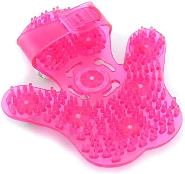 Kioer Deep Tissue Massage Roller Glove for Neck, Chest, Foot, Hamstrings, Thighs, and Full Body Care 9 360-degree-roller Metal Ball Beauty Care(Pink) (Pink)