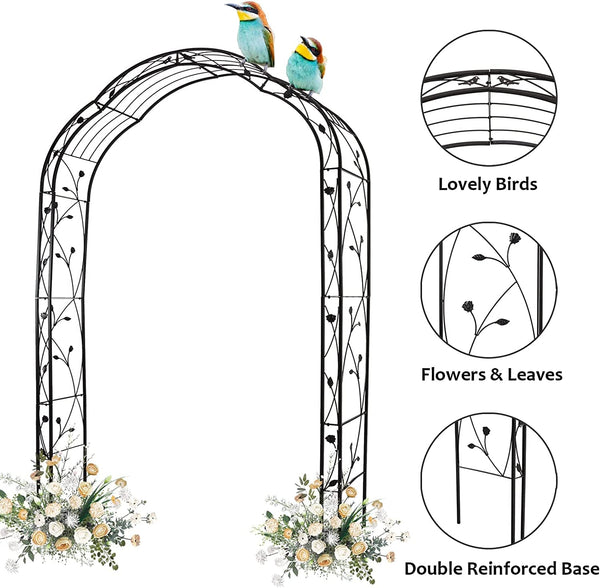 Metal Wedding Arch - Outdoor Garden Arch for Flowers and Balloons