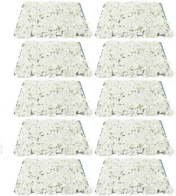 Artificial Flower Wall Panels - Set of 10 - 24x16 Inches - WeddingEventParty Decoration