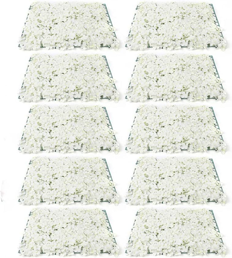 Artificial Flower Wall Panels - Set of 10 - 24x16 Inches - WeddingEventParty Decoration