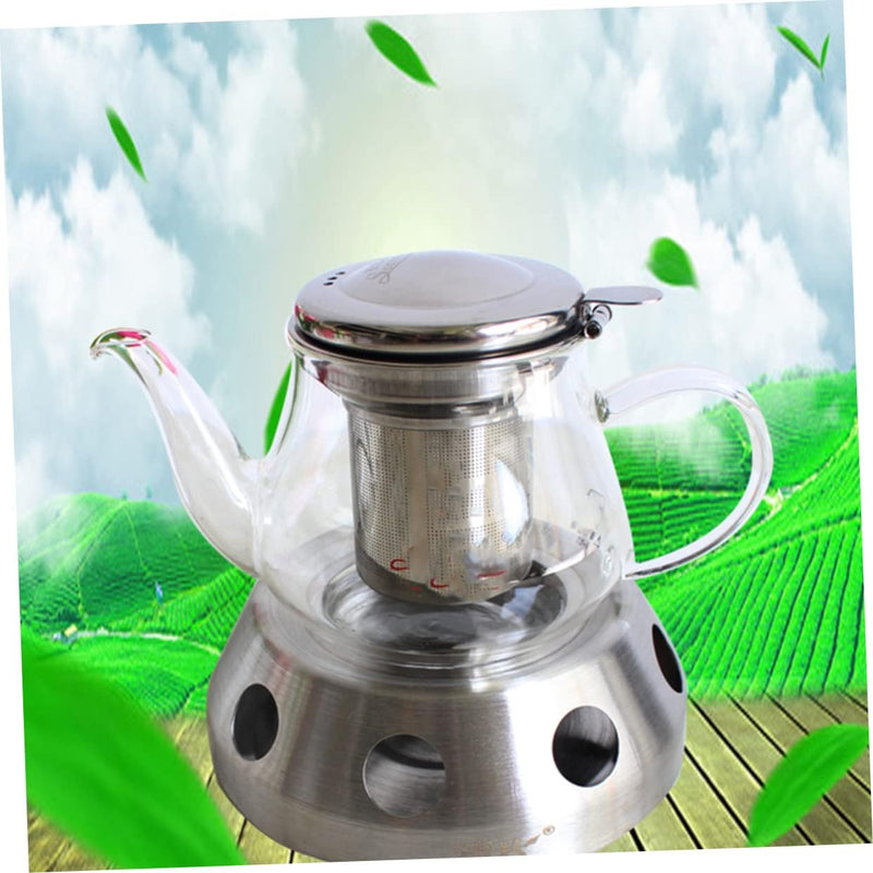 Cabilock Ceramic Heater Ceramic Decor Stainless Steel Tea Kettle Coffee Heater Teapot Warmer Base Candle Teapot Holder Teapot Heater Bottle Warmer Decorate Tea Light Glass Jug Cages