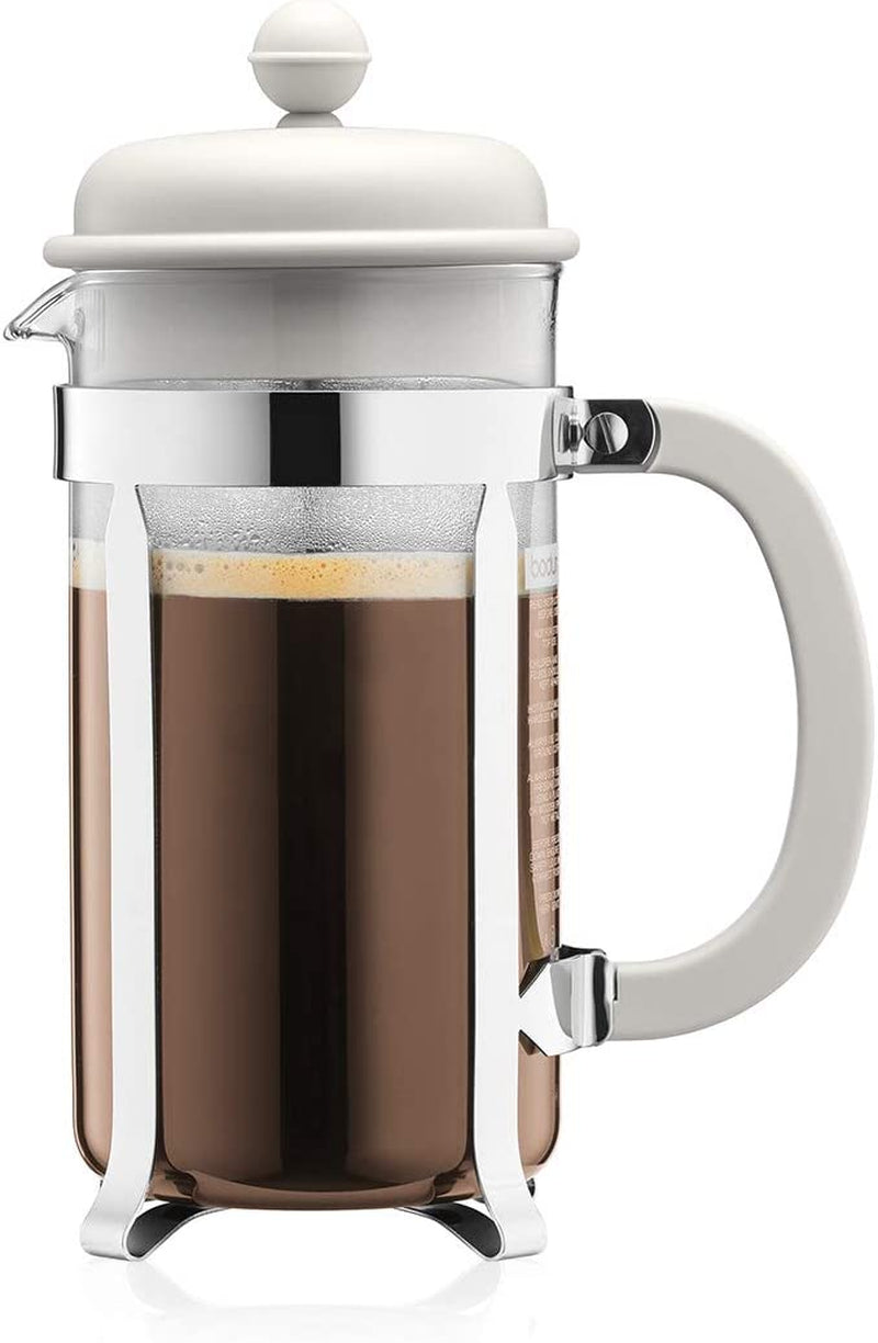 BODUM Caffettiera 3 Cup French Press Coffee Maker, White, 0.35 l, 12 oz