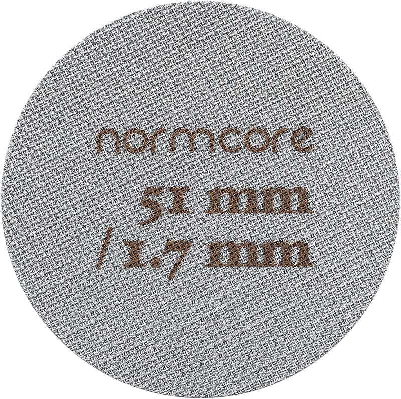 Normcore 53.3mm Puck Screen - Lower Shower Screen - Metal Contact Screen for Espresso 54mm Portafilter Filter Basket - 1.7mm Thickness 150μm - 316 Stainless Steel