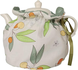 Cotton Tea Cozy, Teapot Cozies with Hazelnuts Leaves Dust Proof Insulated Teapot Cover Keep Tea Warm Home Kitchen Table Decorative Accessories Tea Kettle Quilt for Hotel Restaurant Tea Party, Green