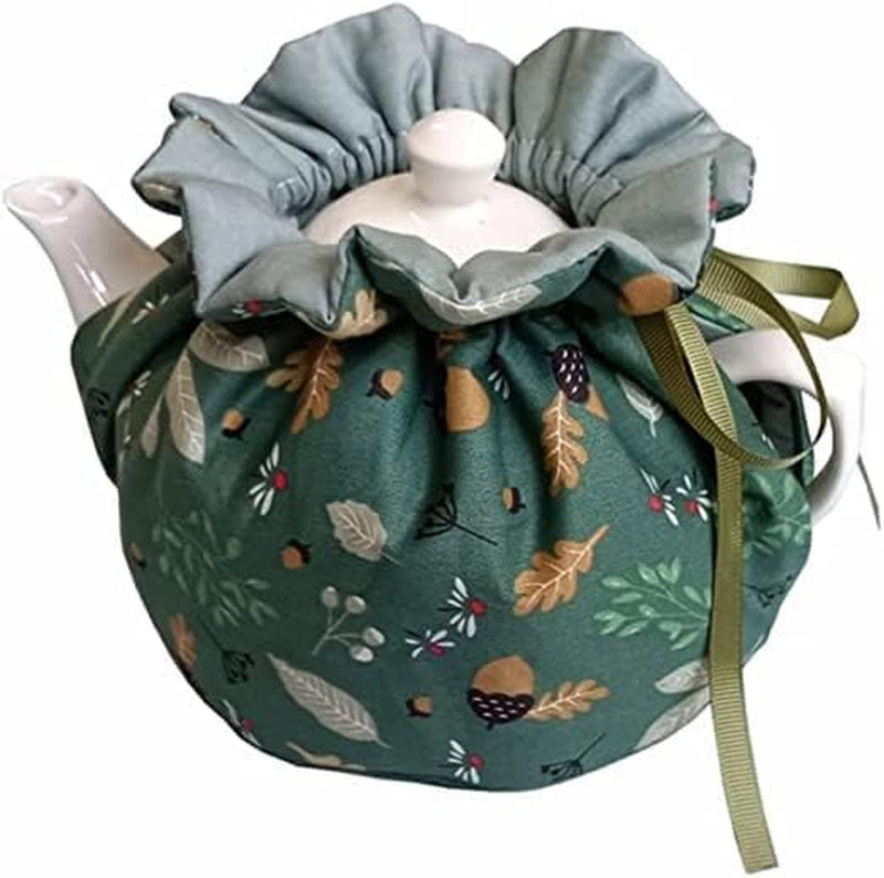 Tea Cosy - Pure Cotton Printed Tea Cosy, Kitchen Tea Pot Dust Cover, Breakfast Warmer, Insulation and Keep Warm, Color#6