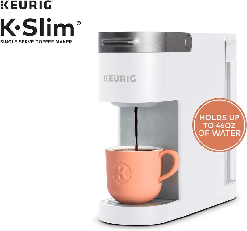 Keurig K- Slim Single Serve K-Cup Pod Coffee Maker, Multistream Technology, White