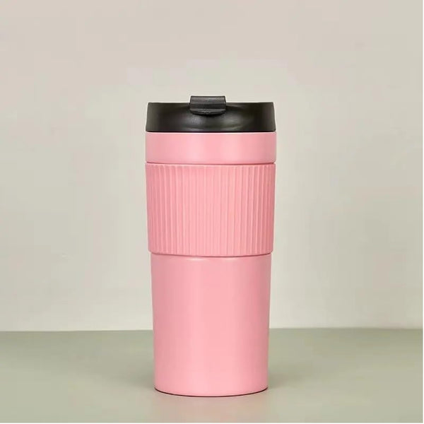 Pink Portable coffee maker, french press, Insulated Mug with double Wall Stainless Steel, 16oz,. French Press Tumbler, French press Mug, Portable coffee mug, Coffee maker, Travel press