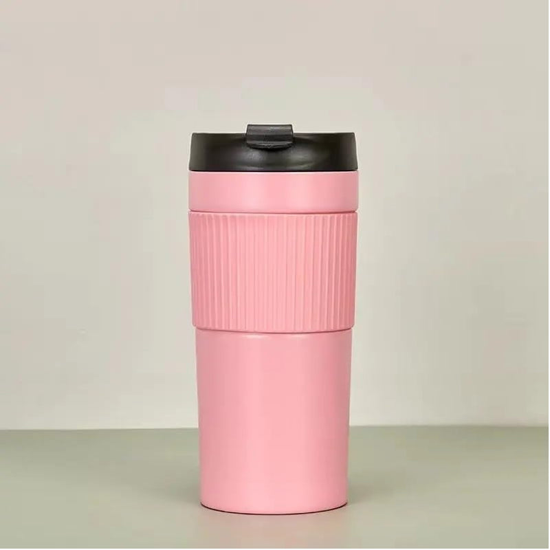 Pink Portable coffee maker, french press, Insulated Mug with double Wall Stainless Steel, 16oz,. French Press Tumbler, French press Mug, Portable coffee mug, Coffee maker, Travel press