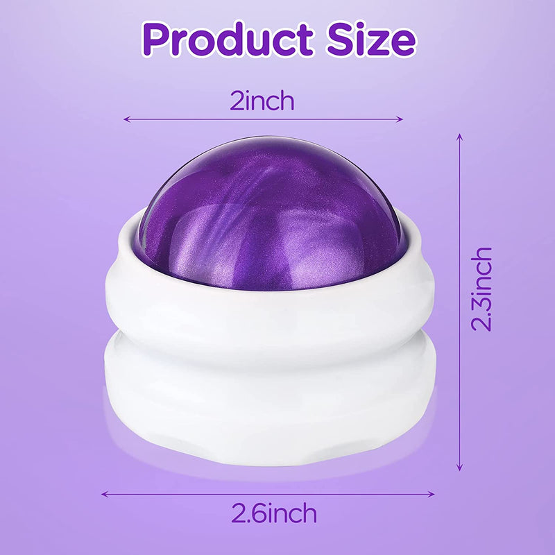 YESMET Massage Roller Ball, Manual Massage Ball for Sore Muscles Pain Relief, Self Massage Therapy and Relax Full Body Tools for Shoulder, Neck, Back, Feet, Deep Tissue, Joint Pain (Purple)