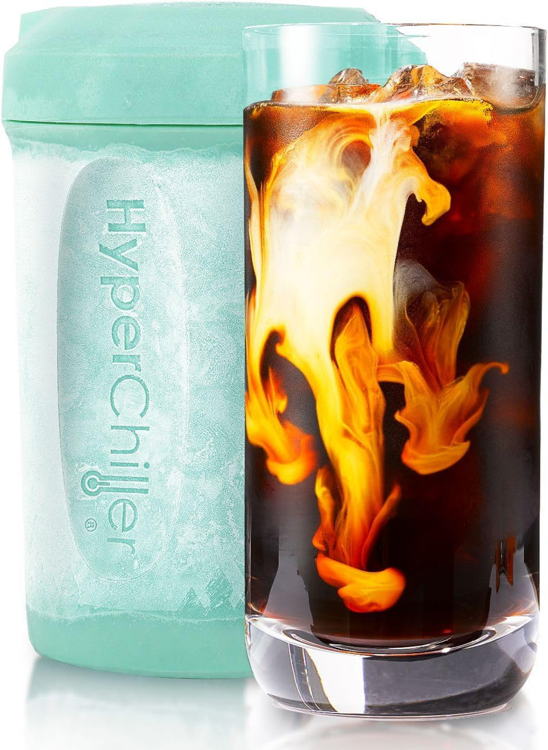 HyperChiller HC2W Patented Iced Coffee/Beverage Cooler, NEW, IMPROVED,STRONGER AND MORE DURABLE! Ready in One Minute, Reusable for Iced Tea, Wine, Spirits, Alcohol, Juice, 12.5 Oz, White