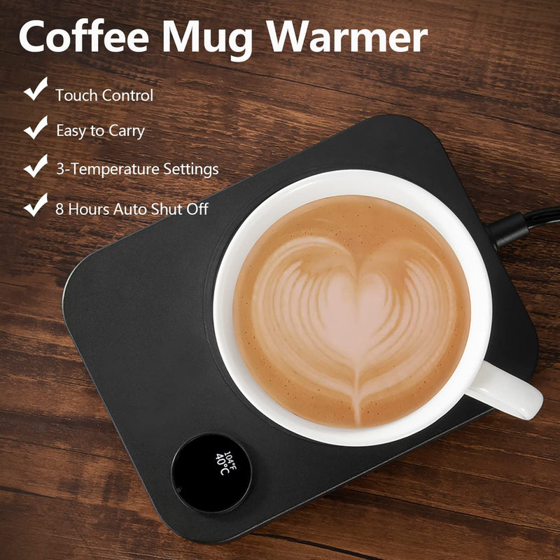 Coffee Mug Warmer, Electronics Coffee Warmer Mug Warmer for Desk with Auto Shut Off & 3 Temperature Settings, Smart Coffee Cup Warmer for Desk, Beverage Warmer for Tea, Milk, Coffee, Wax and Candle