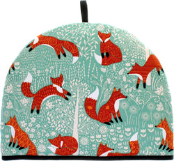 Ulster Weavers Tea Cosy - Vibrant Kitchen Accessory, 100% Cotton, Warming & Insulating, Machine Washable - Perfect for a Traditional English High Tea Experience, Foraging Fox, Blue