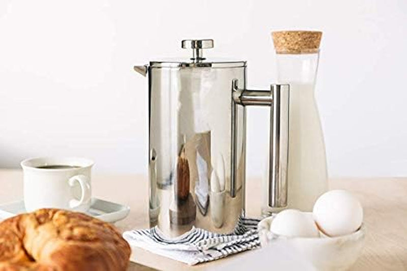 Mixpresso Stainless Steel French Press Coffee Maker 27 Oz 800 ml, Double Wall Metal Insulation Coffee Press & Tea Brewer Easy Clean And Easy Press Strong Quality Coffee Press.