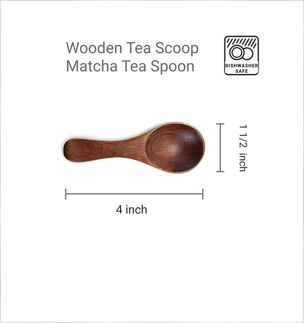 JapanBargain 1906, Wooden Tea Scoops Matcha Scoop Green Tea Spoon Spices Spoon Sugar Spoon Salt Spoon, Pack of 2