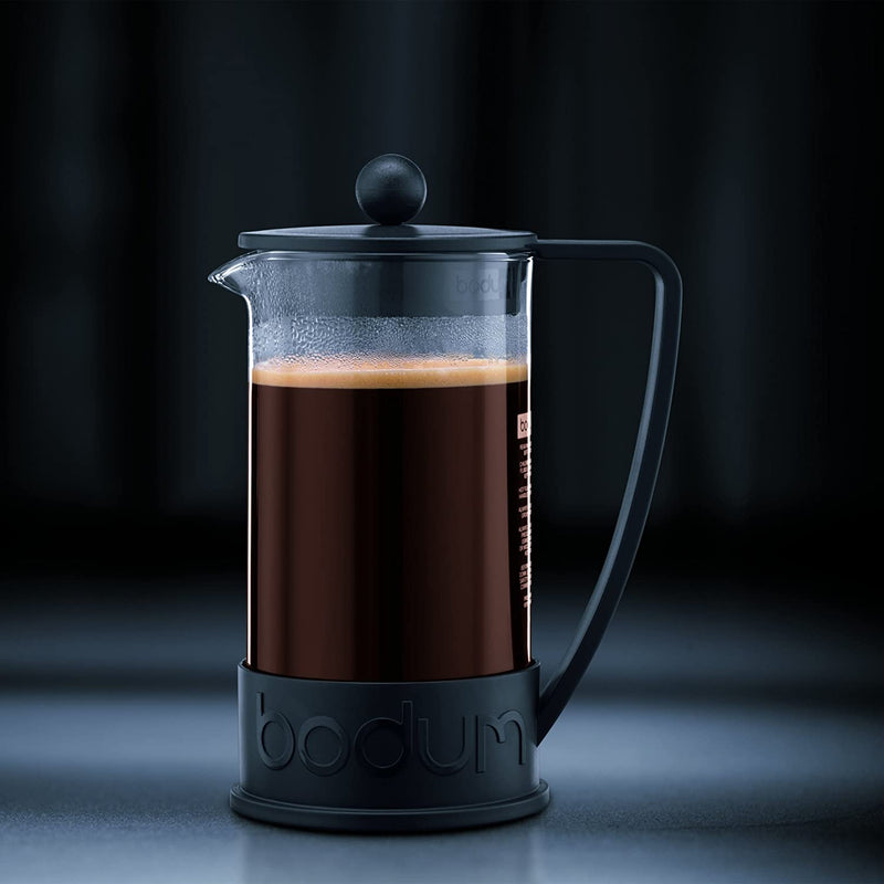 Bodum 10948-01BUS Brazil French Press Coffee and Tea Maker, 12 Ounce, Black