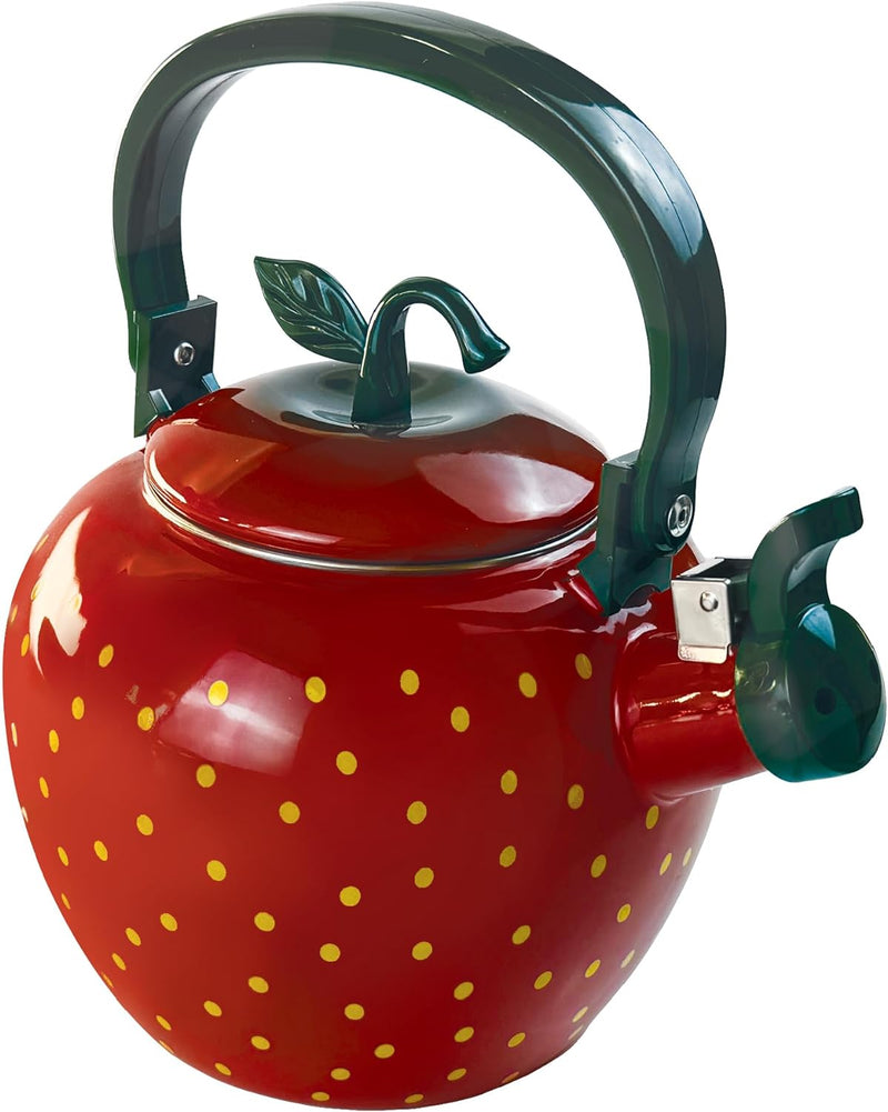 Trenton Gifts Whistling Tea Kettle For Stove Top - Strawberry