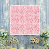 Artificial Flower Wall Panels 2 Pack of 16 X 24" Flower Wall Mat Silk Rose Flower Panels for Backdrop Wedding Wall Decoration (2 Pack, Pink)