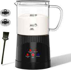 Milk Frother,4 in 1 Electric Milk Frother and Steamer,14OZ Chefavor Warm and Cold Foam Maker,Milk Foamer for Coffee