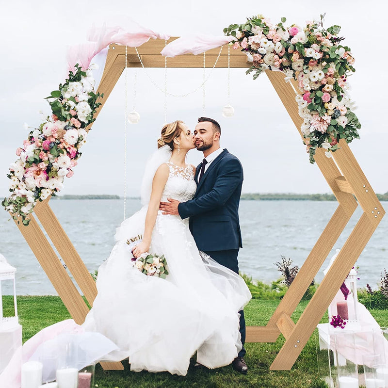 Outdoor Wooden Wedding Arch - 69 FT for Ceremony or Party