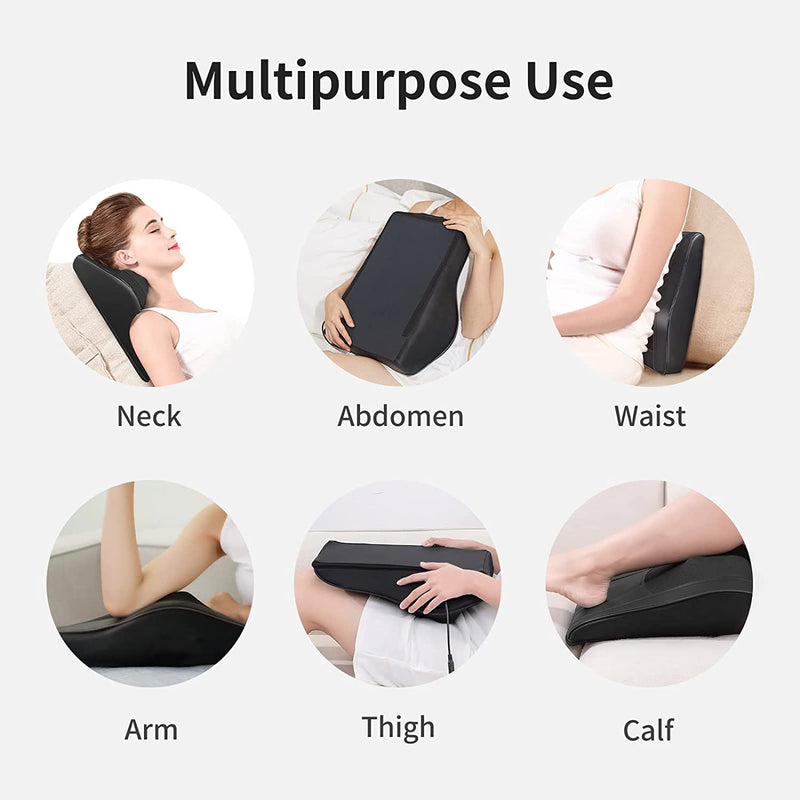 Boriwat Massager with Heat, 3D Kneading Massage Pillow for Neck, Shoulder, Leg Pain Relief, Gifts for Men Women Mom Dad, Stress Relax at Home Office and Car