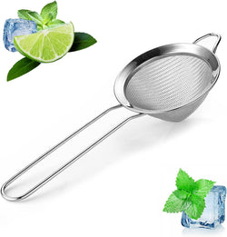 Fine Mesh Strainer Stainless Steel - Cocktail Strainer Fine Mesh Kitchen Strainer with Handle - 3.3 Inch / 7.6cm Fine Mesh Strainers for Kitchen bar strainer for Cocktail Drink and Bartender Bar Tool