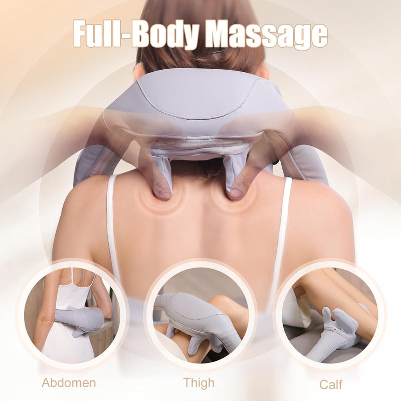 Neck Massager with Heat, Valentines Day Gifts for Her Him, Cordless Neck Massager for Pain Relief Deep Tissue, Shiatsu Back Shoulder and Neck Massager for Cervical Leg