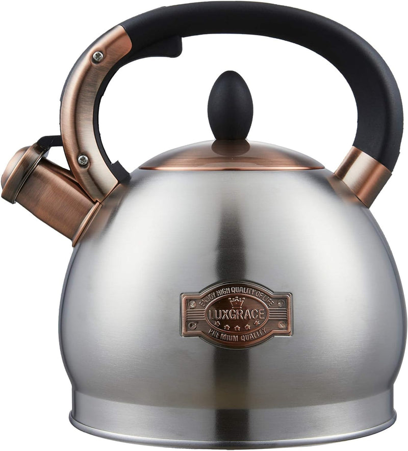 s-p Whistling Tea Kettle Stove Top Teapot, Stainless Steel Teakettle (2.8 QUART, Blue)