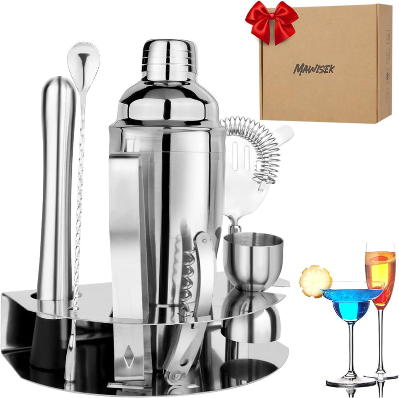 Cocktail Shaker 25oz Martini Shaker Bar Shaker Drink Shaker Bar tools with Built-In Strainer for Bartender, Professional 18/8 Stainless Steel Margarita Mixer for Mixed Drinks