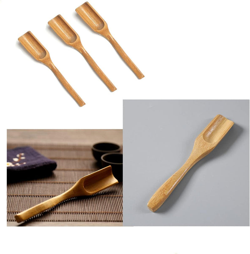 Wooden Loose Tea Scoops, 3PCS Natural Bamboo Wood Spoons, Loose Tea Measure Spoon Bamboo, Bamboo Tea Spoon for Scooping Coffee Powder, Spices and Condiments